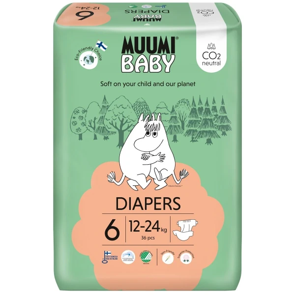 MOOMIN BABY Fraldas Tamanho 6 34 unid