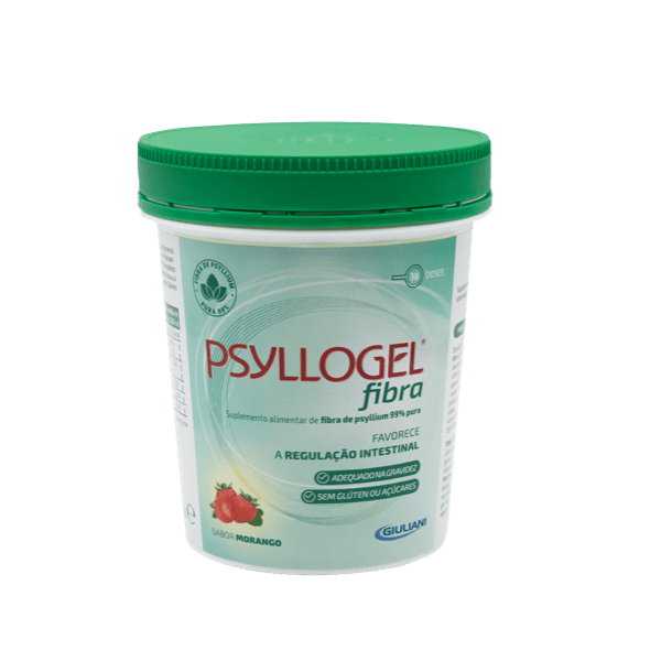 PSYLLOGEL FIBRA PÓ ORAL SABOR MORANGO 170G