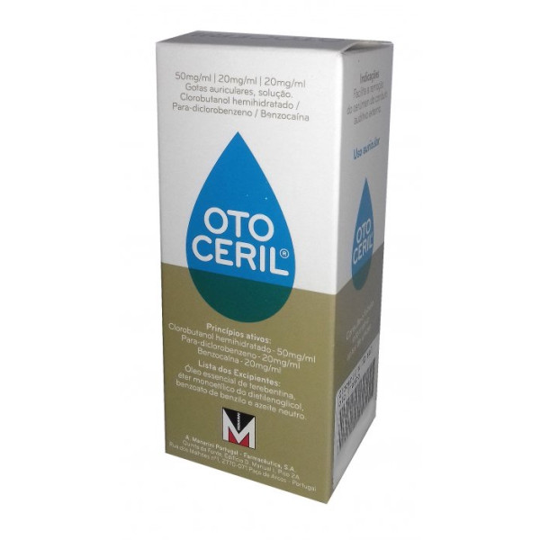 Otoceril 50 mg/ml + 20 mg/ml + 20 mg/ml 10 ml Sol