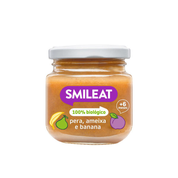 SMILEAT Boião Pera, Ameixa e Banana Biológico - 130gr.