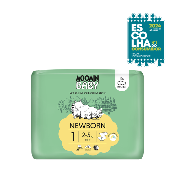 MOOMIN BABY Fraldas Tamanho 1 25 unid