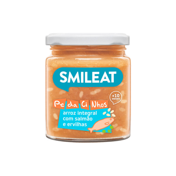 SMILEAT Boião Pedacinhos de Salmão com Ervilhas Biológico - 230gr.