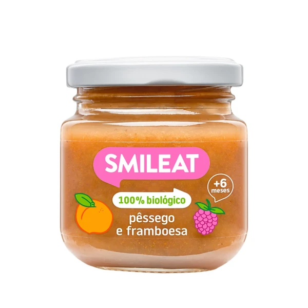 SMILEAT Boião Pêssego e Framboesa 130gr